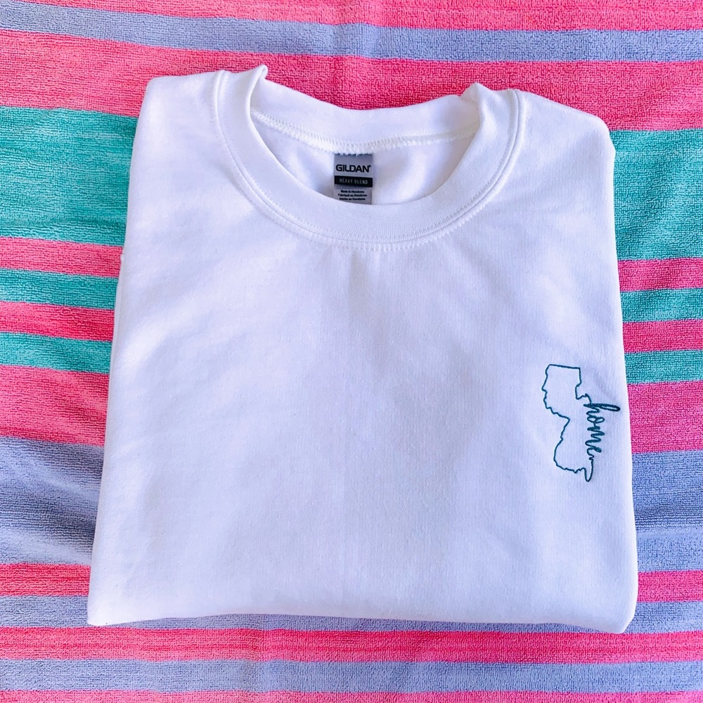 Embroidered New Jersey Home Sweatshirt